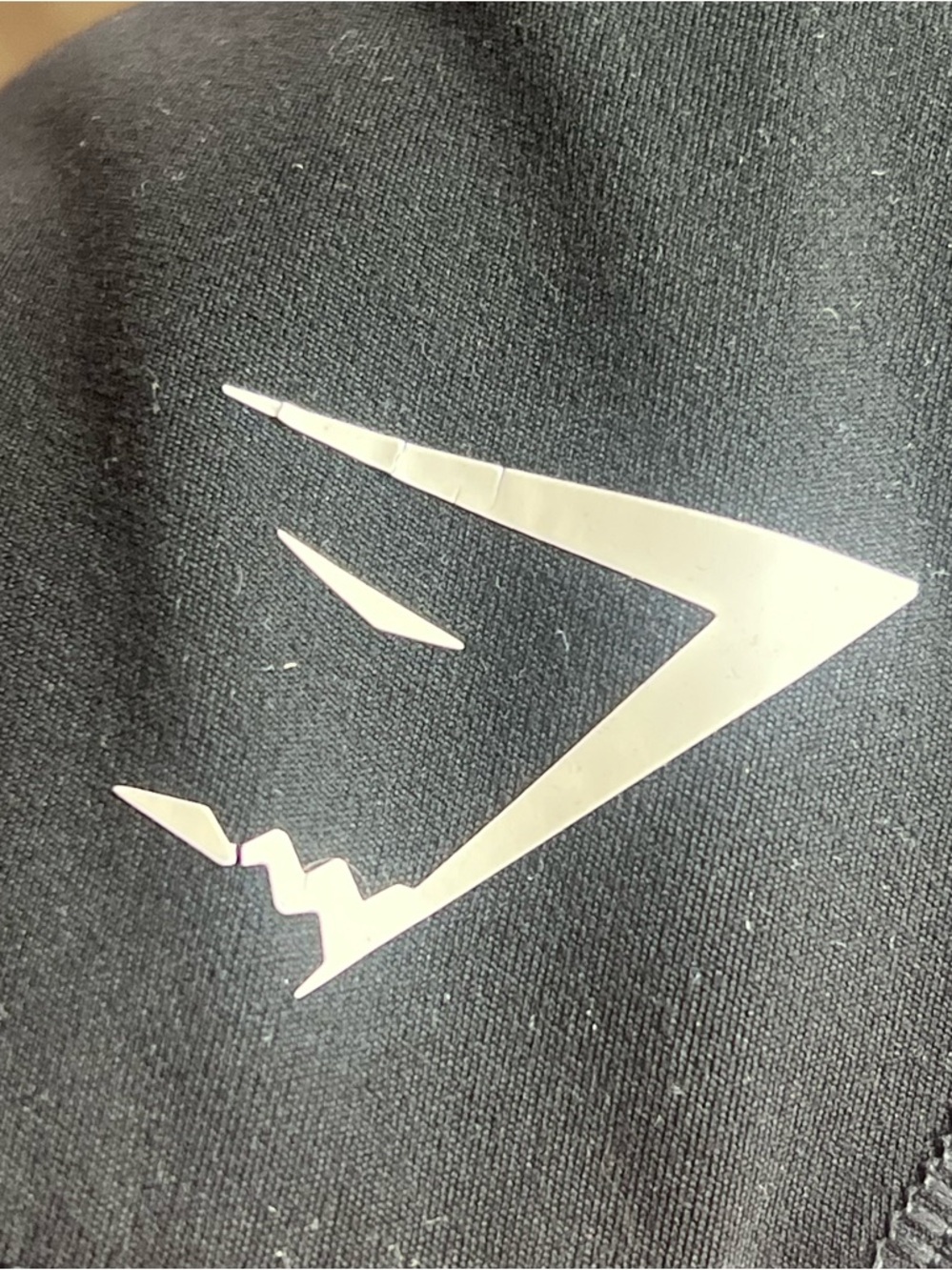 Gymshark Black Bandeau Sports Bra with White Logo - Picture 3 of 4